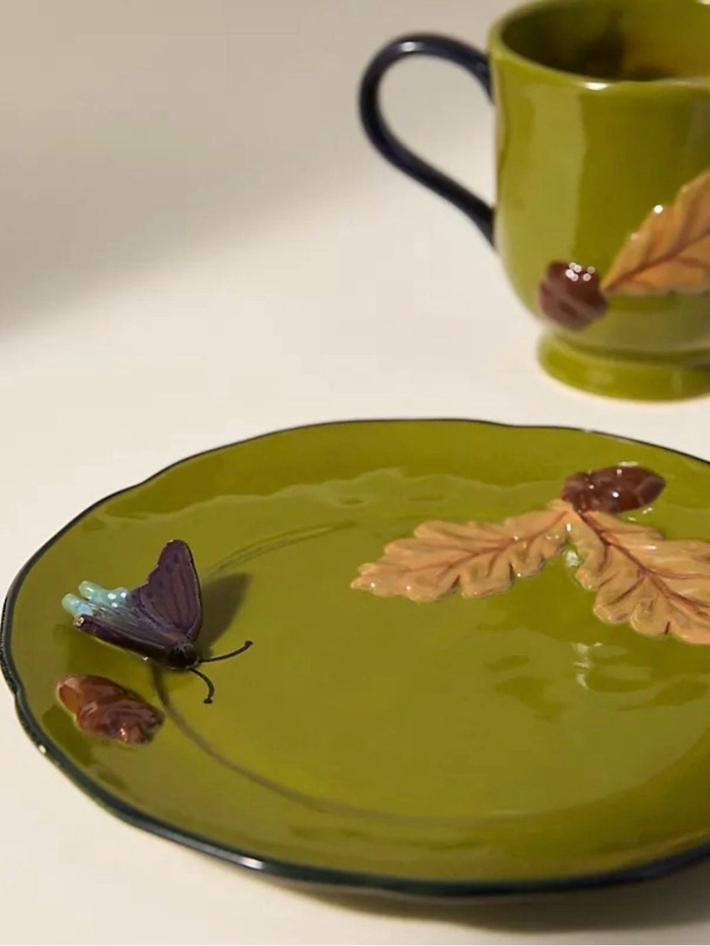 Anthropologie The Faye Icon Stoneware Dessert Plate: Fall Edition NWT